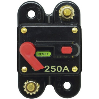 Disjuntor Protetor Som Automotivo 250a Techone Svart Disjuntor Protetor Som Automotivo 250a Techone Svart
