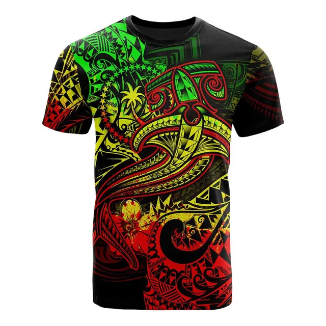 Playera Con Estampado 3d Tatuaje Polinesio Tótem Tribal Ou