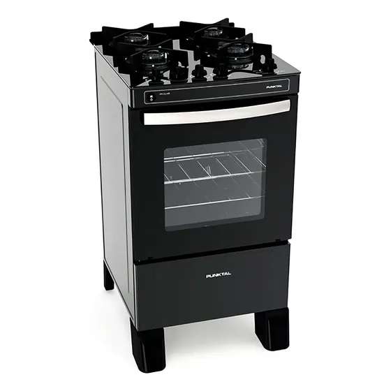 Cocina Toda Super Gas Punktal Mesada De Vidrio Color Negro Pk-gl4