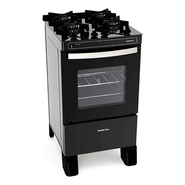 Cocina Toda Super Gas Punktal Mesada De Vidrio Color Negro Pk-gl4