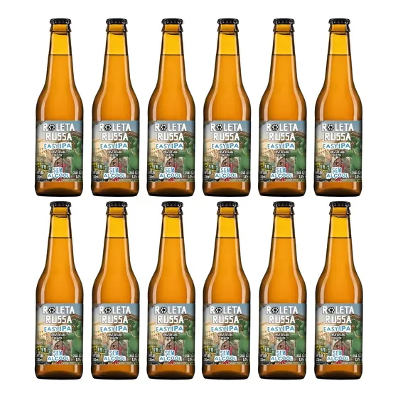Cerveja Artesanal Roleta Russa Easy IPA 0% Álcool Kit 12 Unidades 330ml