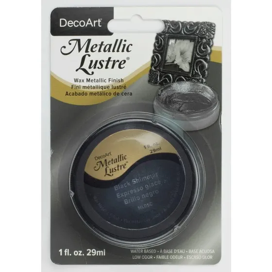 Cera Muebles Lustre Metálico, Brillo Negro, 1 Oz