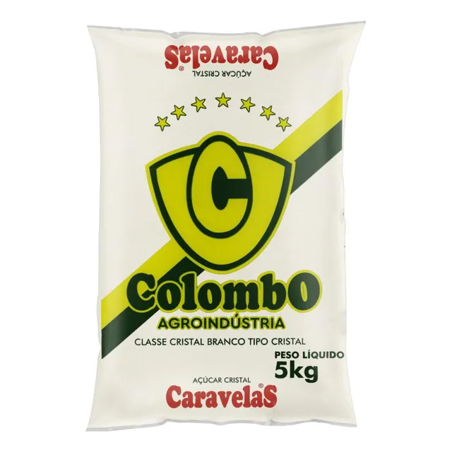 Açúcar Cristal Colombo Pacote 5kg