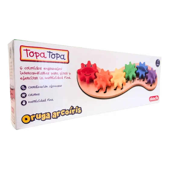Juguete Oruga Arcoirirs Topa Topa Didacta Motricidad Fina