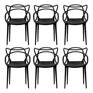Allegra Cor Preto Cadeira Cozinha Kit Com 6 Cozinha Allegra Cor Preto Cadeira Cozinha Kit Com 6 Cozinha