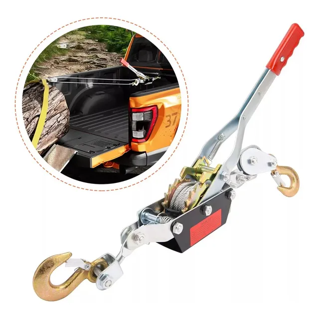 Malacates Winch Manual 2 Toneladas Profesional Con 2 Ganchos