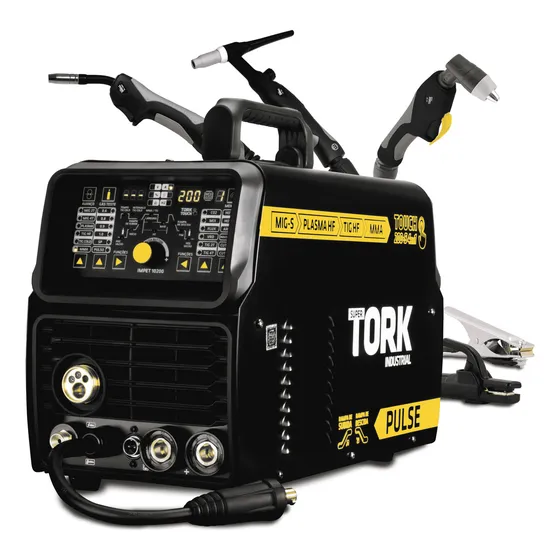 Maquina Inversora Corte Plasma Tig Pulsado Mig Mma 200a Tork Cor Preto Frequência 50/60hzE 220V