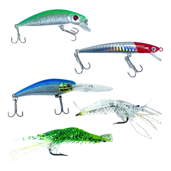 Kit 5 Iscas Artificiais 6-10cm E 4-10g P/  Traira Tucunaré