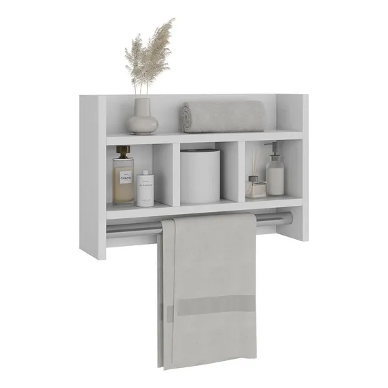 Nicho Porta Toalha Toalheiro Mdf Organizador Para Banheiro 