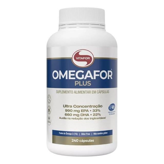 Omegafor Plus Tg Epa Dha 240caps Qualidade Selo Ifos Premium Vitafor
