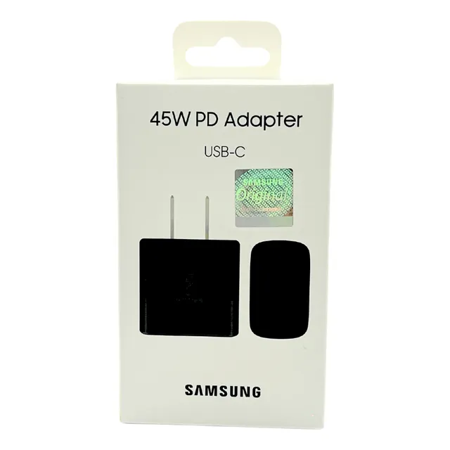 Cargador Samsung 45w Cuadro Tipo- C S22 Original Negro
