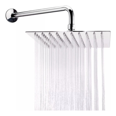 Regadera De Lujo Tipo Lluvia Incluido Tubo De 30cms Acero In Color Plateado Regadera De Lujo Tipo Lluvia Incluido Tubo De 30cms Acero In Color Plateado