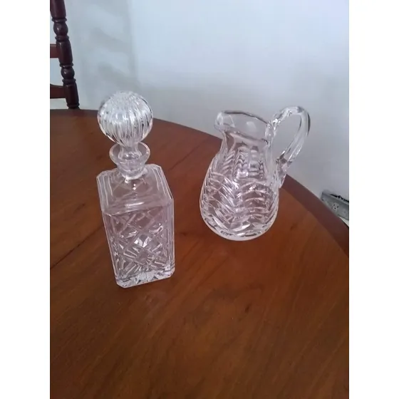 Jarra Cristal Y Licorera Cristal