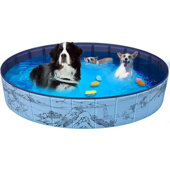 Piscina Grande Para Niños Pequeños Y Mascotas Plegable