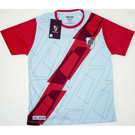 Camiseta Futbol Entrenamiento Niño River Licencia Oficial