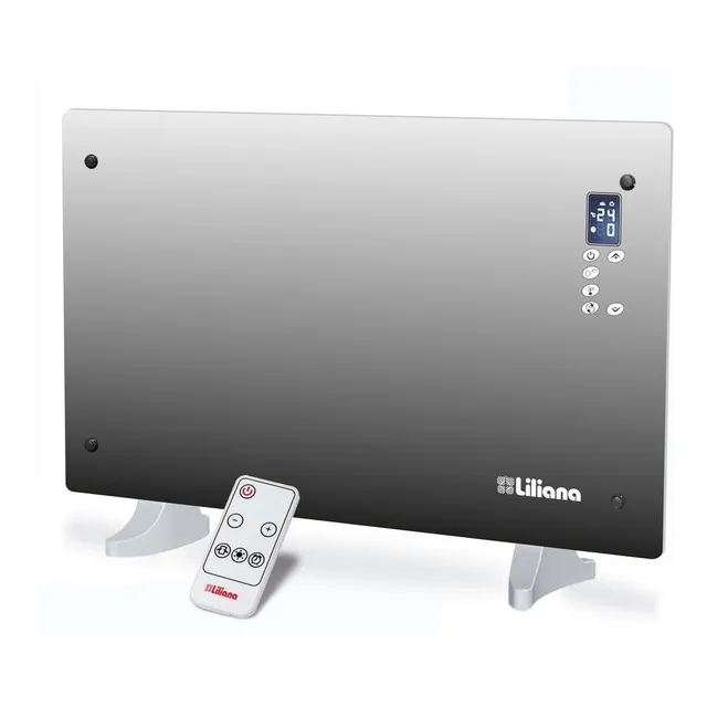 Estufa radiador Liliana PPV500 eléctrica de vidrio control blanco