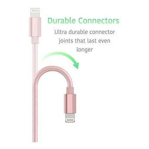 Lightning Para iPhone 9.8 Ft Trenzado Largo Resistente Mfi