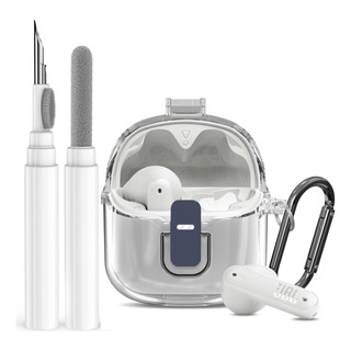 Funda Transparente Auriculares Para Jbl Tune Flex +limpiador Funda Transparente Auriculares Para Jbl Tune Flex +limpiador