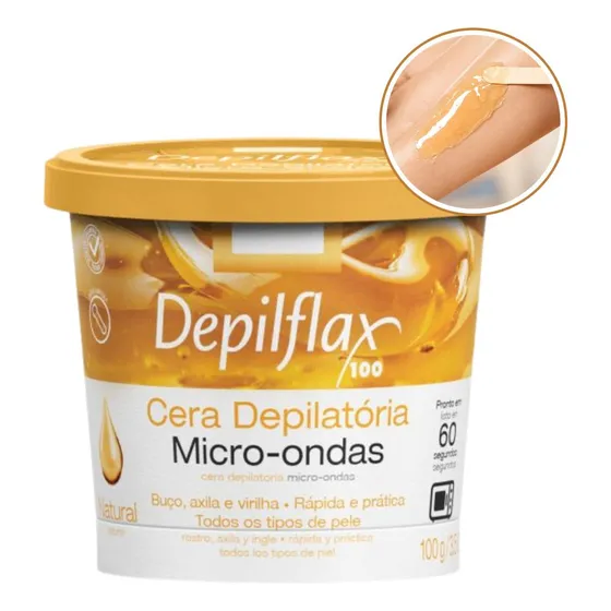 Depilflax Cera Quente Depilação Micro-ondas 100g