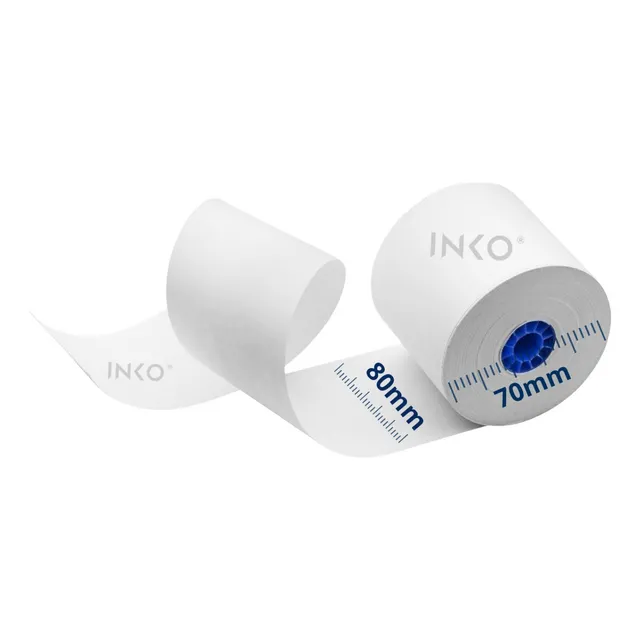 05 Rollos Papel Térmico 80x70 Impresora 80mm Negro Con Iva