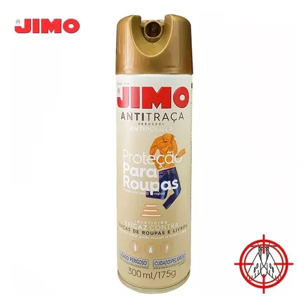 Spray Anti Traça Jimo 300ml Traças de Roupa e de Livros