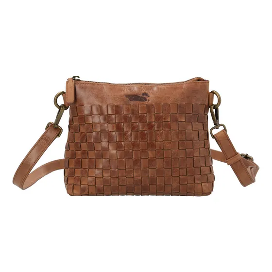 Cartera Cuero Mujer Fd Braid Cross Tan Rockford Color Café