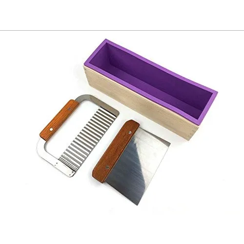 1 Púrpura Molde De Jabón De Silicona Rectangular Flexible Co