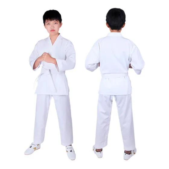 Traje Karate Kimono Blanco Con Cinturón Para Ñiño