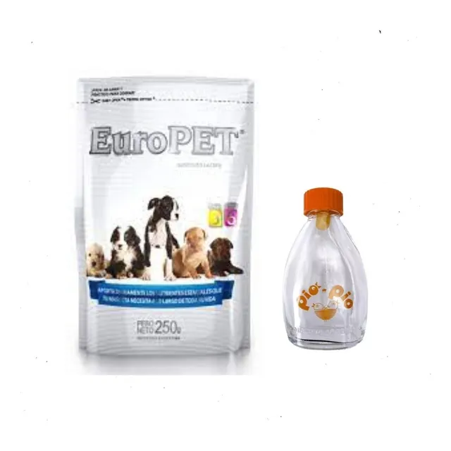 Europet Leche Cachorro Lactante + Mamadera Vidrio Pio Pio