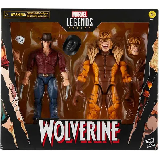 Figura Marvel Legends Series Logan vs. Dientes de Sable