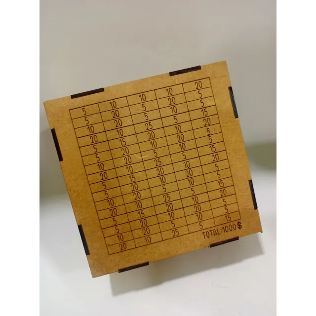 Alcancía De Ahorro Sencilla Madera Mdf