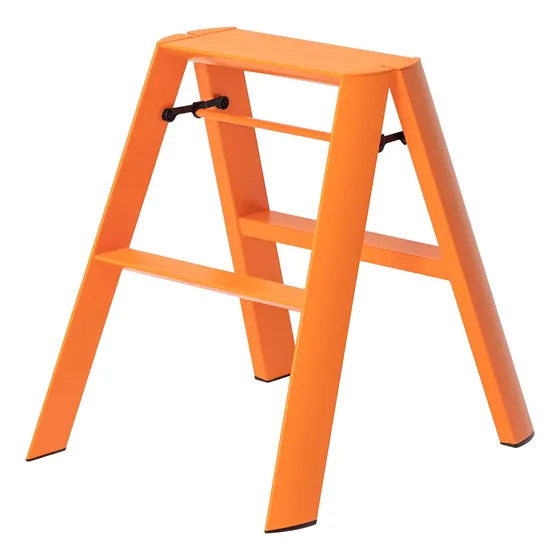 Escalera De Paso Hasegawa Lucano 2 Escalones Naranja