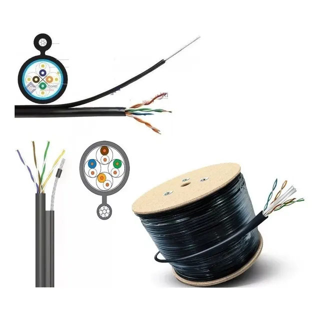Cable De Red Acerado Utp Cat6e Exterior 10mts Alta Tensión
