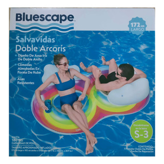 Inflable Para Alberca Forma De Arcoíris Bluescape 172x102cm Inflable Para Alberca Forma De Arcoíris Bluescape 172x102cm