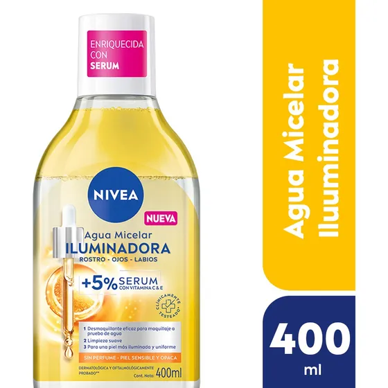 Agua micelar Iluminadora para piel sensible 400 ml Nivea