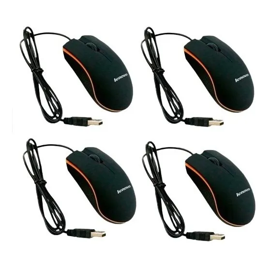 Mouse Usb Optico Lenovo X 4 Unidades