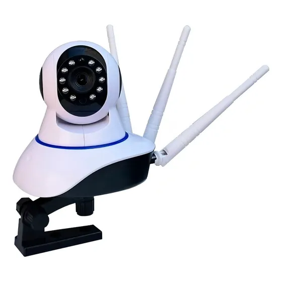 Câmera 3 Antenas Wifi, Visão Noturna Cor Branco