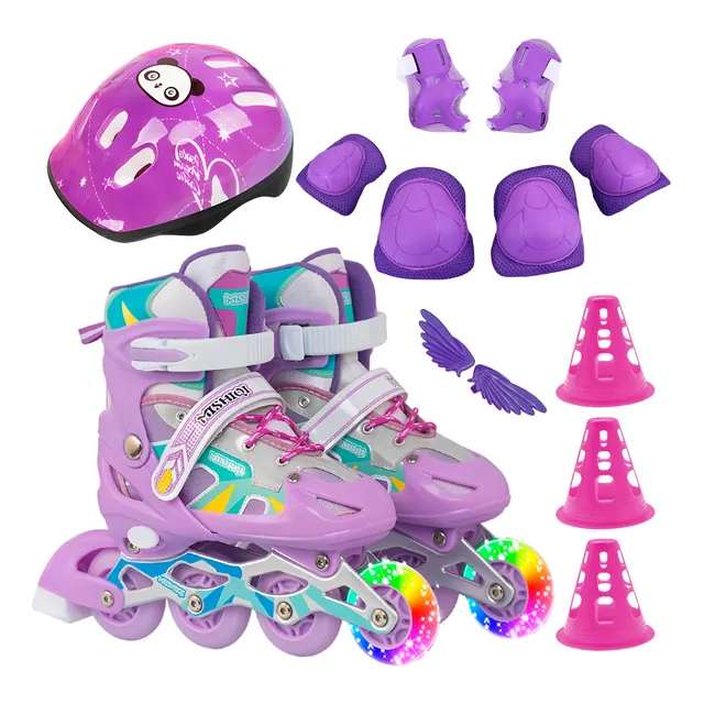 Set Rollers Aluminio + Casco + 6 Protecciones + Bolso El Rey