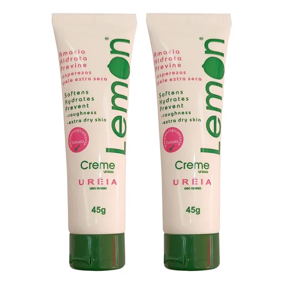 Kit 2 Creme De Uréia Para Pele Seca E Áspera Lemon 45g