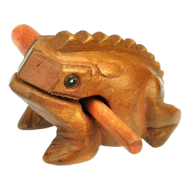 Rana De Madera Guiro Rasp Instrumento Musical 7x7cm