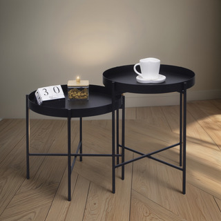 Kit Com 2 Mesas Redonda Apoio Decorativa Porta Livros Decor Kit Com 2 Mesas Redonda Apoio Decorativa Porta Livros Decor