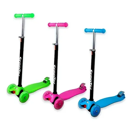 Scooter Monopatin Ruedas Led Niñ@s Regulable