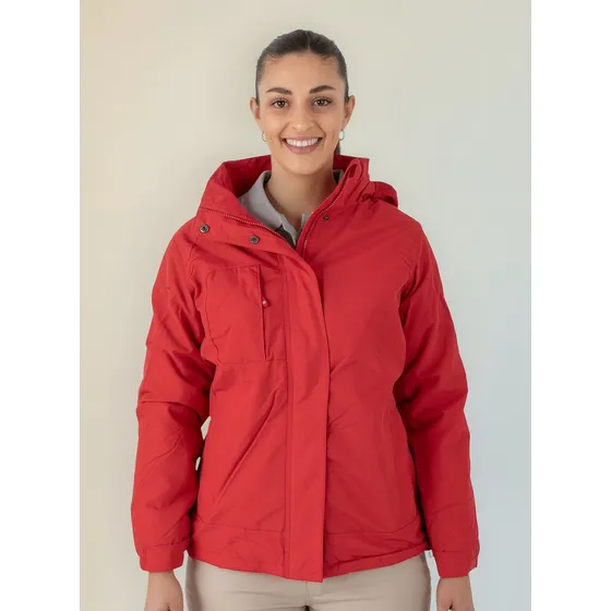Campera Dama Lluvia Abrigo, Nylon Polar, Con Capucha,