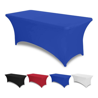 Mantel Rectangular De Lino De Elastano De 6 Pies Azul Mantel Rectangular De Lino De Elastano De 6 Pies Azul