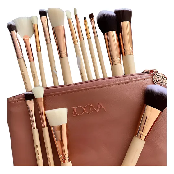 Set De 15 Brochas Para Maquillaje Con Estuche