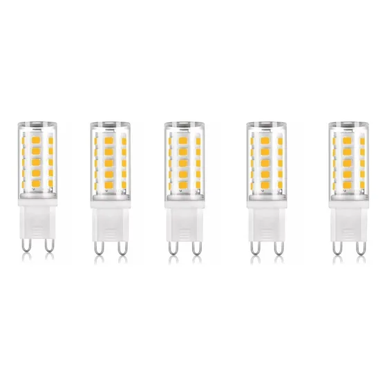 Kit 5 Lâmpada Led Halopim G9 5w Para Arandelas E Lustres Luz Branco-frio 127/220v