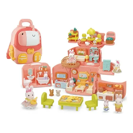 Mochilinha Zoop Toys Casinha Feliz Unicórnio com Bonecos e Acessórios