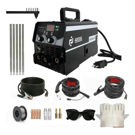 Maquina Melhor Ferro Pistola De Inversor Solda Maquina Solda Mig/mma E Eletrodo Sem Gas Máquinas De Rosqueamento Automático Para Eletricistas Profissional Preto 220v