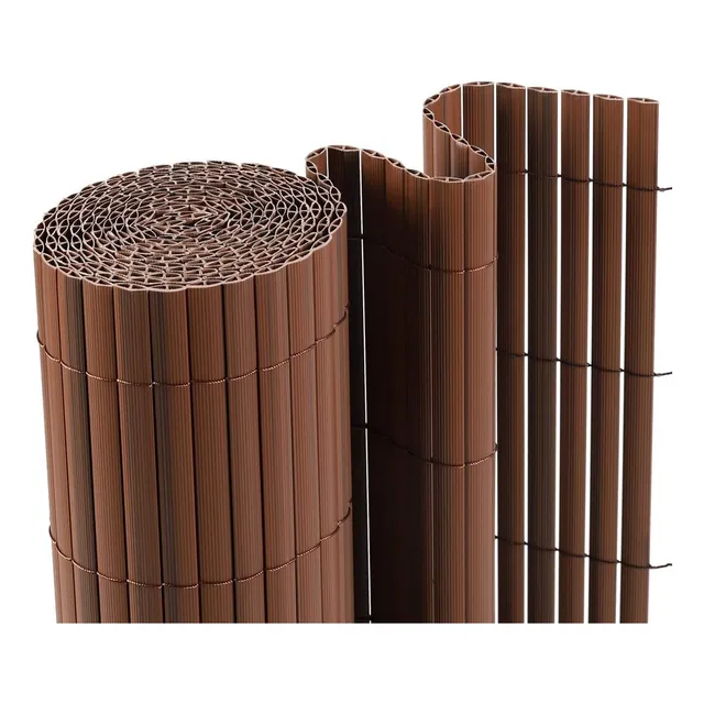 Cerca De Pvc Marrón 1,2 X 3 Mts - Cañizo Caña Esteras Cerco 