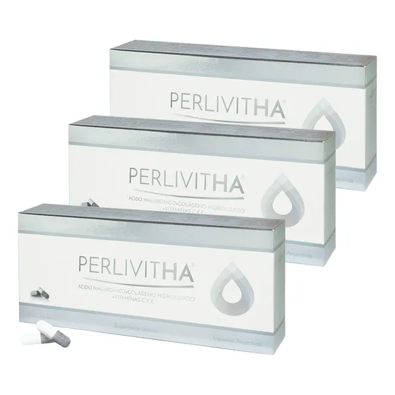 Ácido Hialurónico Colágeno Vitaminas Perlivitha 90 Cápsulas Normal Día/noche